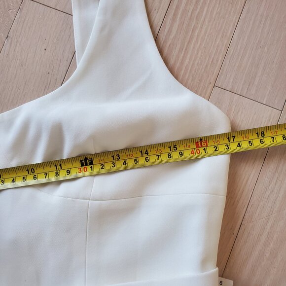 Jonathan Simkhai ! Belted Crepe Wide Leg Jumpsuit in White (US/6) - Picture 11 of 11